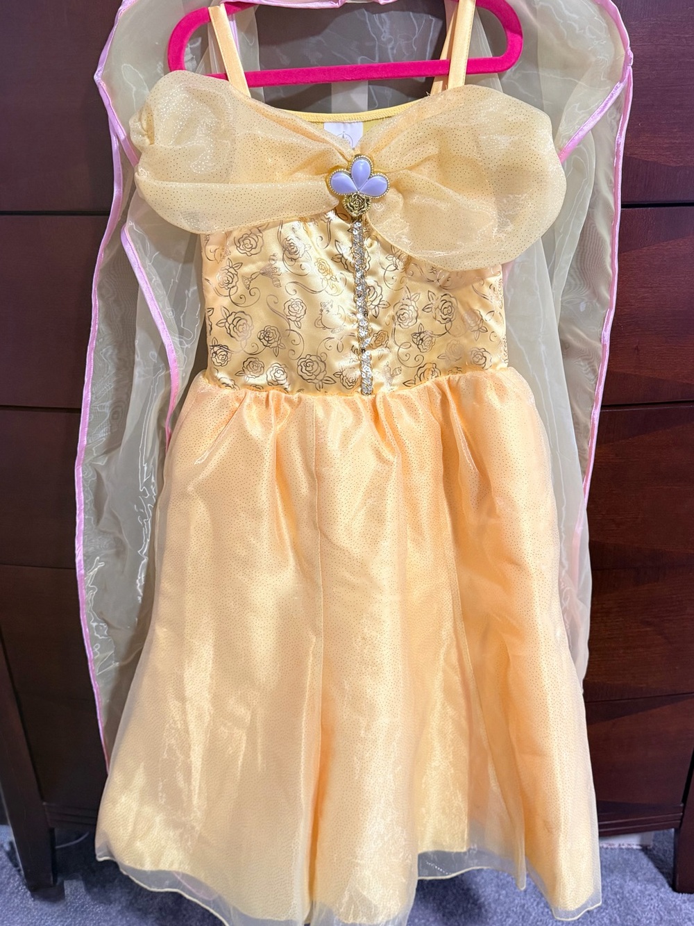 Disney Belle Yellow and Gold Girls' Costume Dress